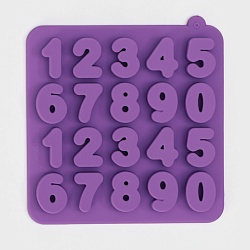 Форма для шоколада  «Цифры», силикон, 16×16×2 см, 20 ячеек (2,9×2,2 см), цвет МИКС